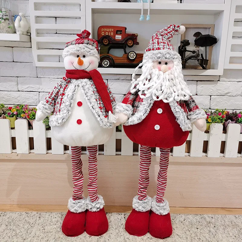 

Christmas new retractable Christmas doll old man snowman Christmas decoration ornaments Christmas gifts gifts Santa Claus doll