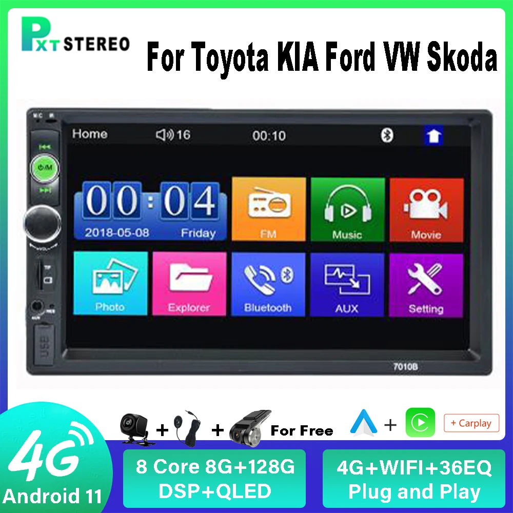 

Pxton Car Stereo Bluetooth Autoradio 7" Touch Screen Mirror Link Multimedia Video Player For Toyota KIA Ford VW Skoda