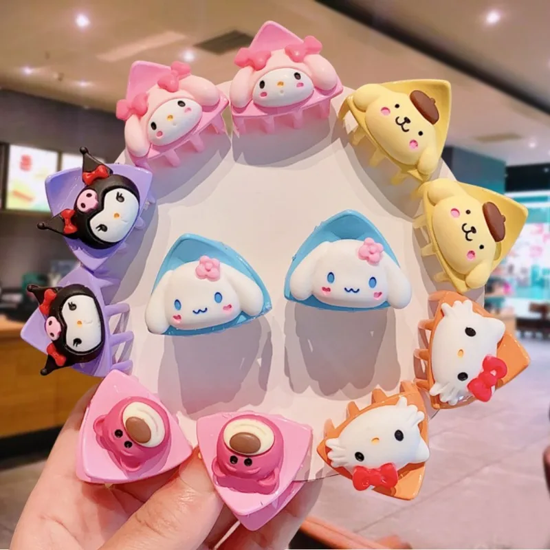 

Sanrio Anime Hello Kitty Kuromi My Melody Cinnamoroll Pompompurin Cute Bangs Hairpin Kawaii Creative Hair Accessories Gift