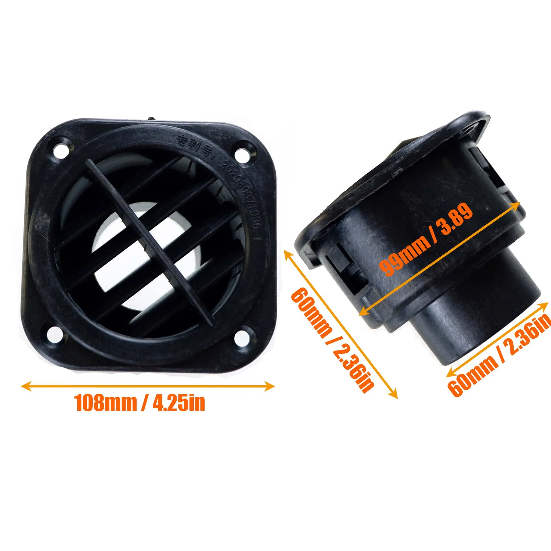 

42 мм 60 мм 75 мм воздуховоды, воздуховод, воздуховод, выходное отверстие, поворотный для Webasto Eberspaecher, дизельный стояночный обогреватель