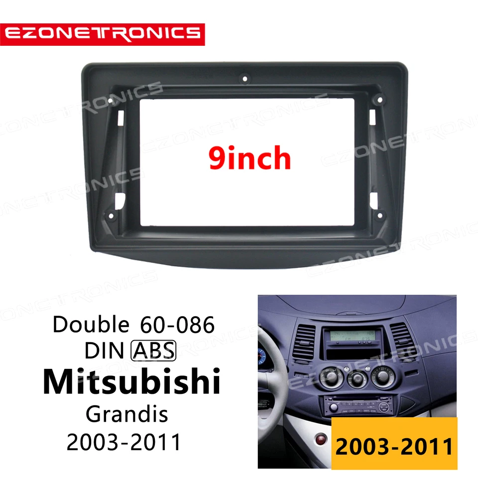 

Комплекты Facia панель 9 дюймов для Mitsubishi Grandis 2003-2011 двойной радиоплеер 2Din автомобильный DVD рамка аудио адаптер приборная панель
