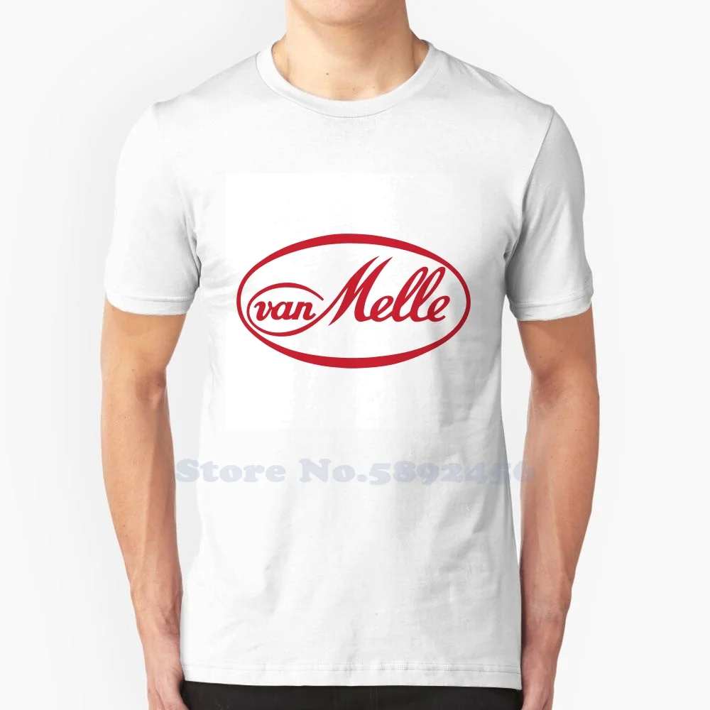 

Van Melle Casual Streetwear Print Logo T-shirt Graphic 100% Cotton Tee