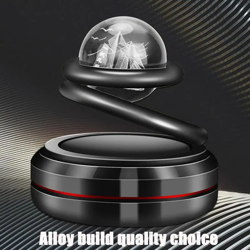 

Car Diffuser Solar Powered Fresheners With Rotating Glass Ballfor Auto Long-lasting Fragrance Perfume For Vehicle Accessories