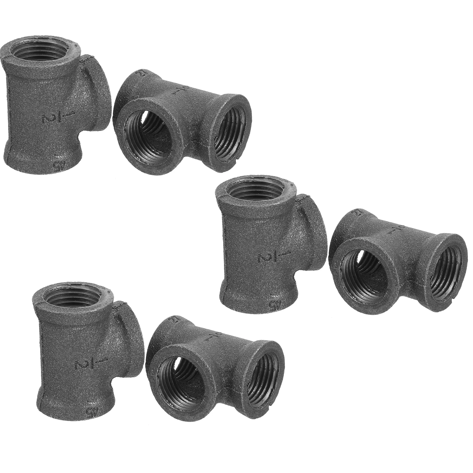 

6 Pcs Pipe Connector Greenhouse Shed Steel Fitting Replacement Fittings Industrial Style 3 Way Outlet Storage Frame