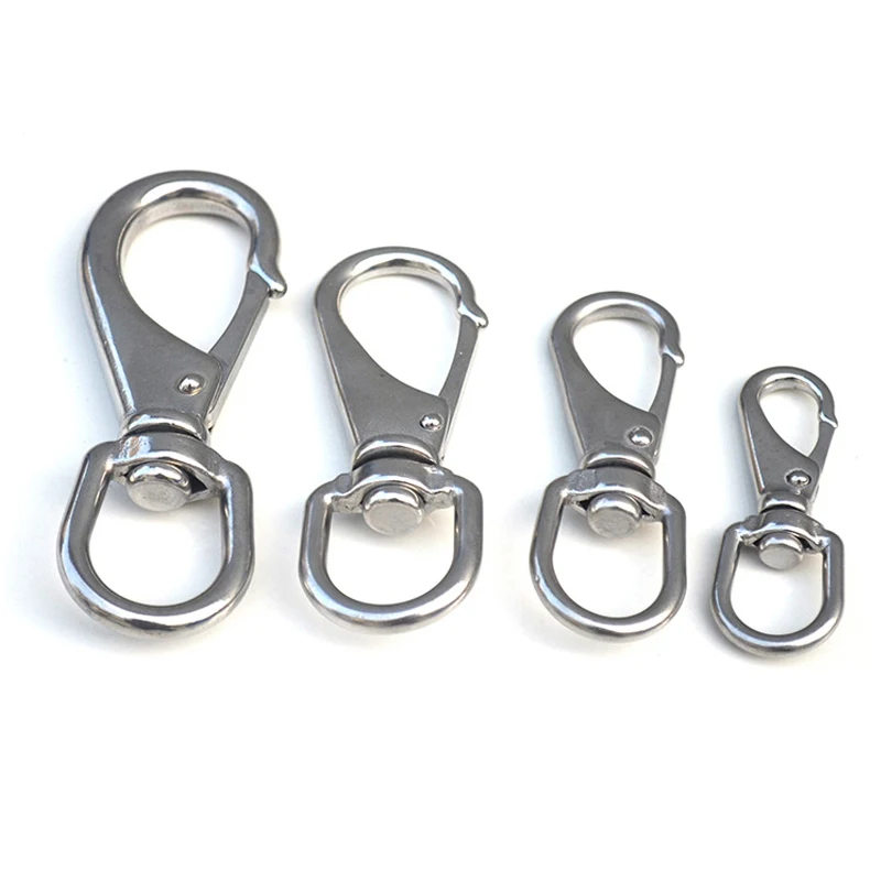

304(A2) Stainless Steel Swivel Snap Hook Carabiner Spring Buckle M4 M5 M6 M7 Chain Pet Buckle For Swings