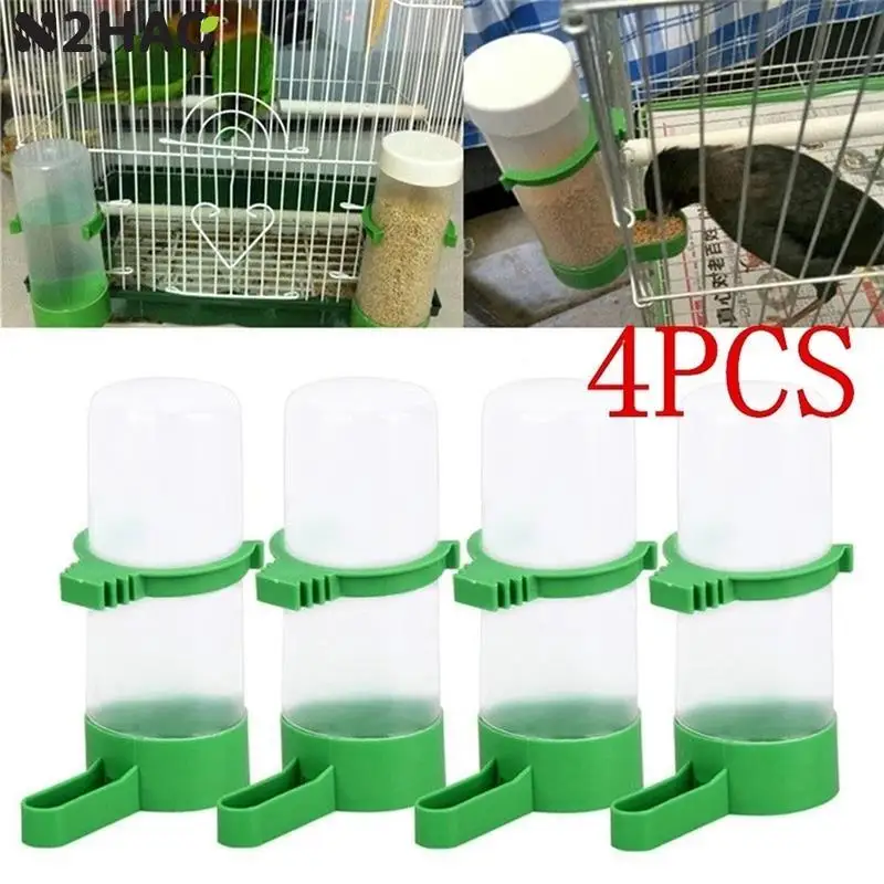 

4Pcs Plastic Bird Feeder Waterer Drinker Pet Clip For Bird Feeder Parrot Pet Water Dispenser Agricultural Equipment Bird Feeder