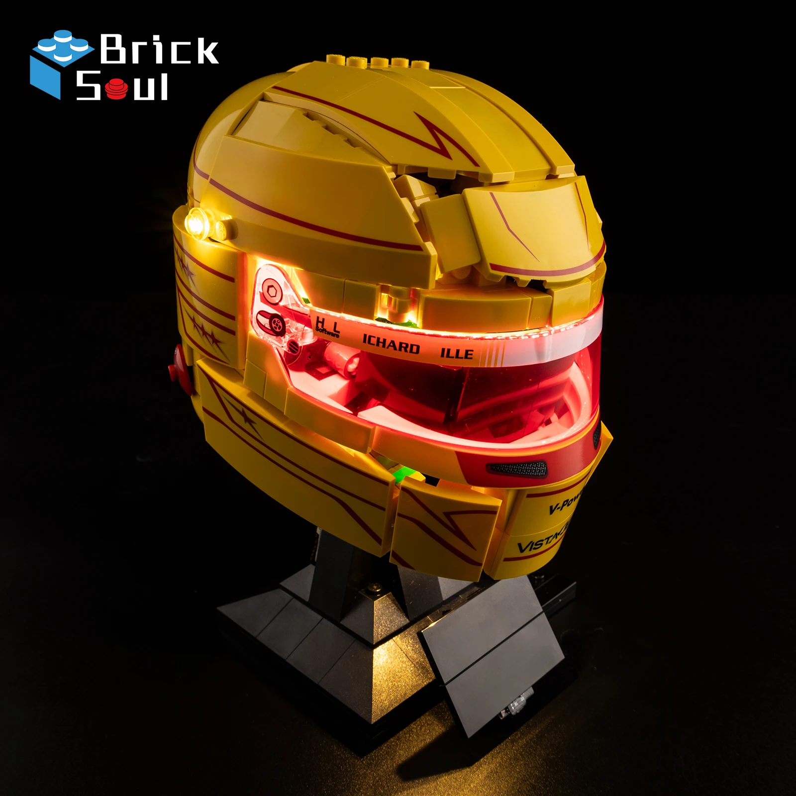 Фото Комплект светодиодной подсветки BrickSoul, подходящий для LEGO Scuderia Ferrari HP Lewis Hamilton Helmet 43014 43017 43022 43023 №1