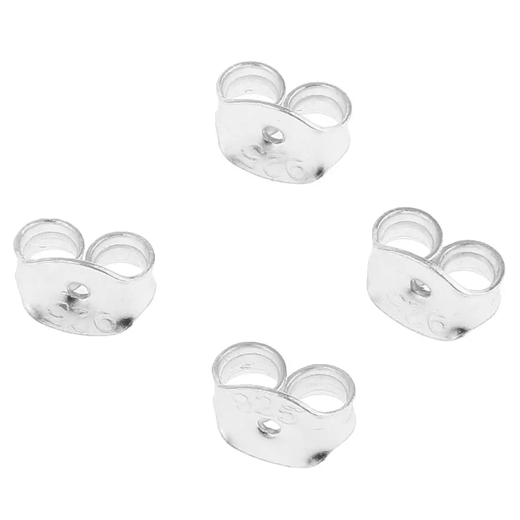 

4 Pieces Butterfly Shape Earring Safety Backs Jewelry Earring Stud Stopper DIY Craft 6.55 Sterling Metal