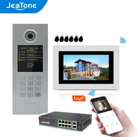 JeaTone 7-inch IP Video Door Phone Intercom for Building Security Home Access Control System Digital Keypad with IC Card Unlock
