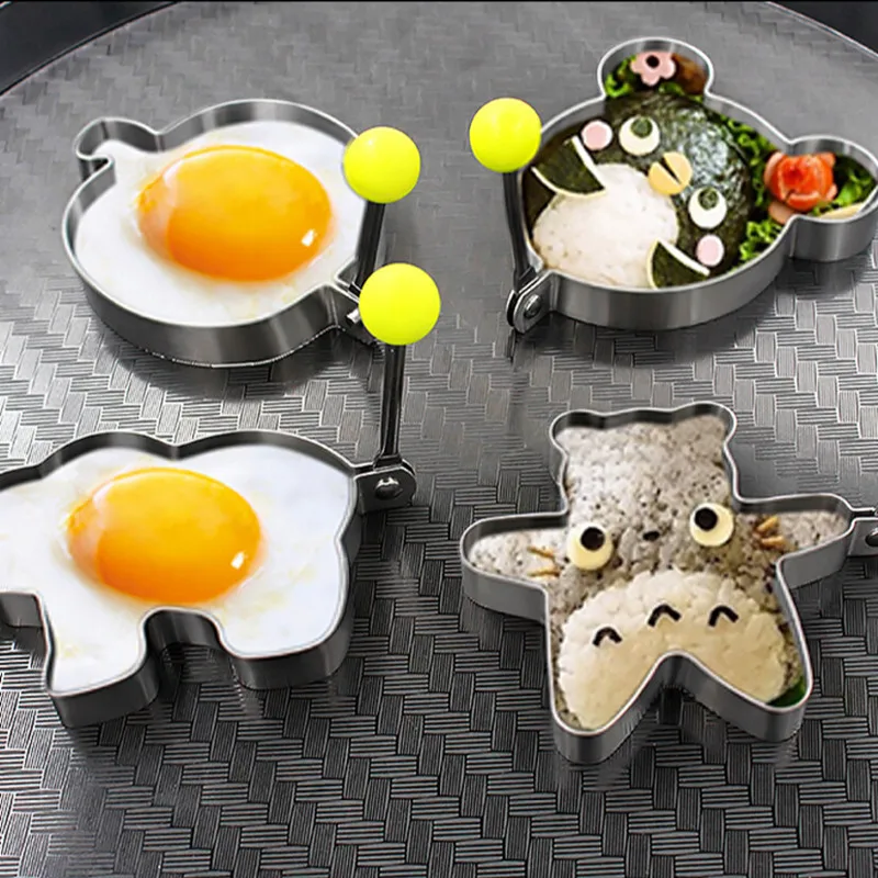 

10 Pcs Shape Egg Pancake Ring Mold Shaper Cooking Fried Kitchen Stainless Steel Fried Egg Pancake Shaper Mold Cookware Set 2021