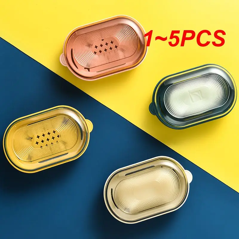 

1~5PCS Waterproof Soap Dish Portable Soap Holder Case Quick Drying Sealed Soap Container Soap Box For Travel Bathroom