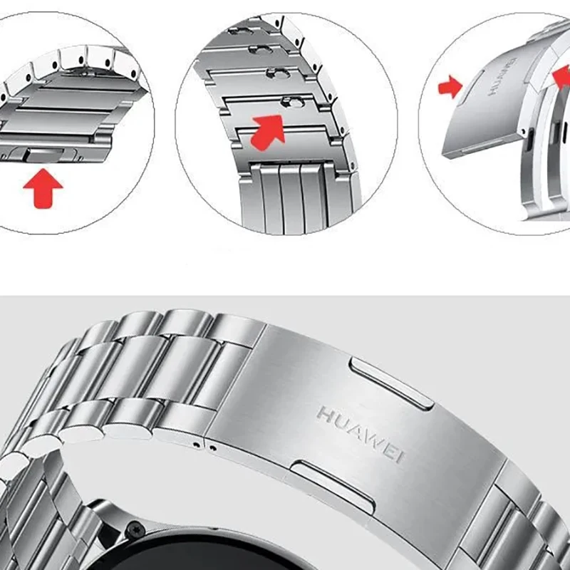 Huawei 100% Original Stainless Steel Strap for Huawei Watch GT3 Pro 46mm Watchband for GT2 GT2e GT 2 pro GT3 46mm Watch 3/ 3pro