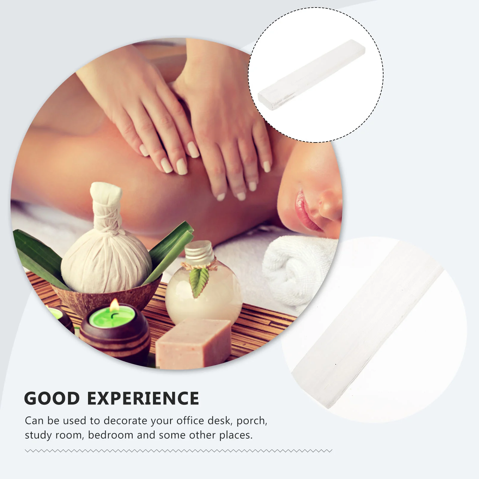 

Decorative Stone Selenite Crystal Plate Dining Table Rough Stick 1pcs Adornment