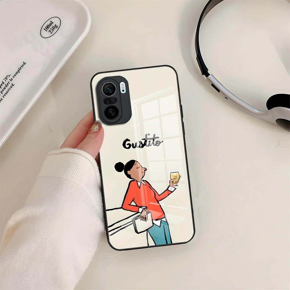 Забавный чехол для телефона J-Jean Jullien Art Xiaomi 14 Lite 12 Pro 11t 13 POCO M6 M5 X6 X5 X3 NFC F5 F6 Glass Cover
