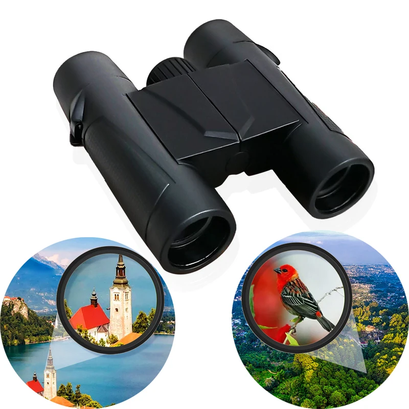 

Бинокль 10X25 HD мощный телескоп BAK4 оптический стеклянный объектив с низсветильник щением ночное видение для охоты кемпинга путешествий