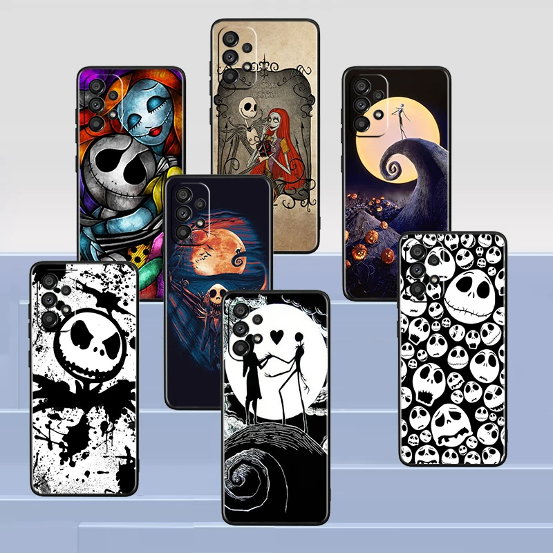 

Nightmare Christmas Jack For Samsung A53 A52 A54 A13 A12 A32 A71 A33 A73 A72 A51 A21S A04 A03 5G Black Phone Case Cover