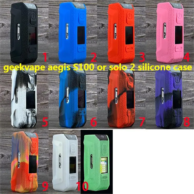 

New soft silicone protective case for geekvape aegis S100 solo 2 no e-cigarette only case rubber sleeve shield wrap skin 1pcs