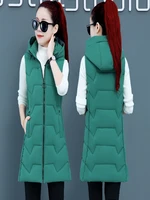 2022 new autumn and winter womens vest loose mid length womens waistcoat womens sleeveless jacket size 4xl