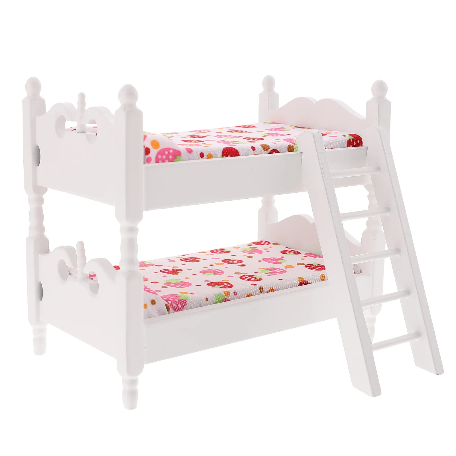 

Wooden Mini Bunk Bed Model Mini Furniture Model Doll House Decorative Accessory