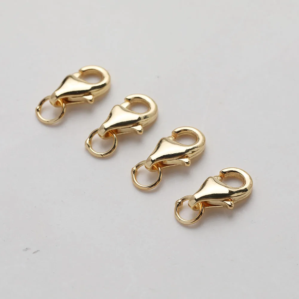 Сохраняющая цвет пряжка-лобстер в обертке из 4 карат закрытое кольцо имитация