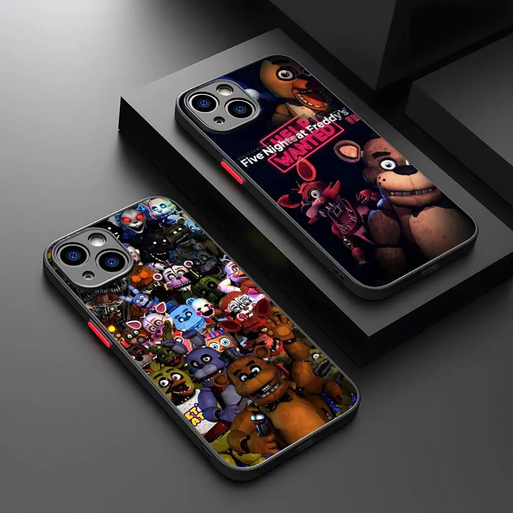 FNAF F-Five N-Nights At-Freddys чехол для телефона Potdemiel матовый прозрачный 16 15 IPhone 12 11 13 Pro Max X XR