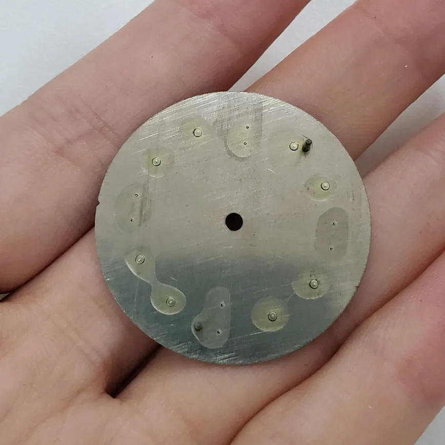 Watch Dial 31mm Green White Letter Dial Green Luminous Fits 8215/8200/2813 Automatic Movement Watch Accessories