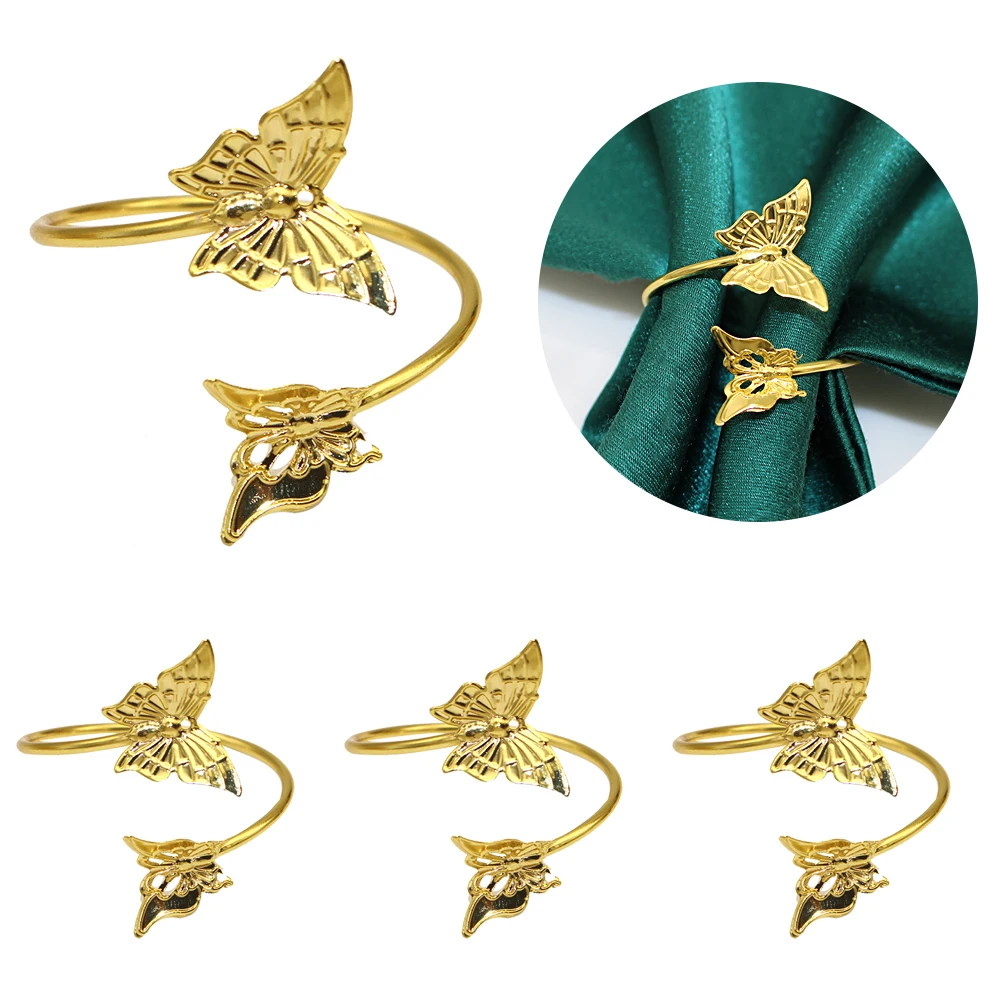 6 шт. Золотое кольцо для салфеток