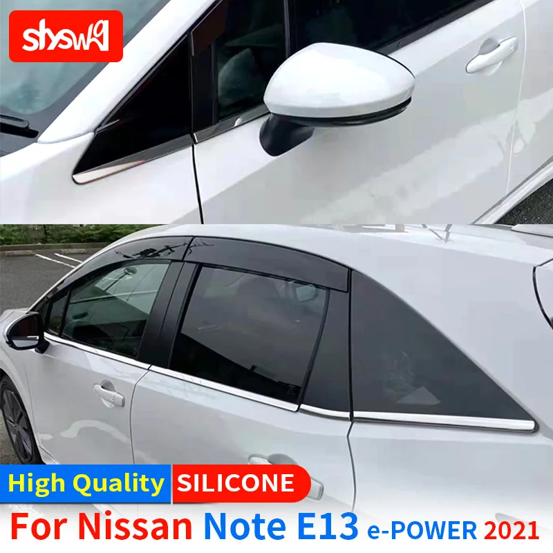 

Fit For NISSAN 2021 NOTE E-POWER E13 Window Trim Pillar Sill Garnish Stainless Steel Silver Glitter Mirror Accessories 10 PCS