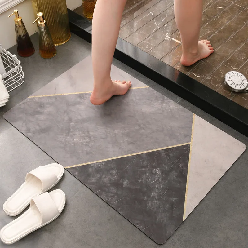 

Modern Home Doormat For Bathroom Bath Carpets Quickly Dry Shower Room Tub Floor Rugs Anti-skid Toilet Wash Basin Mat Large Size