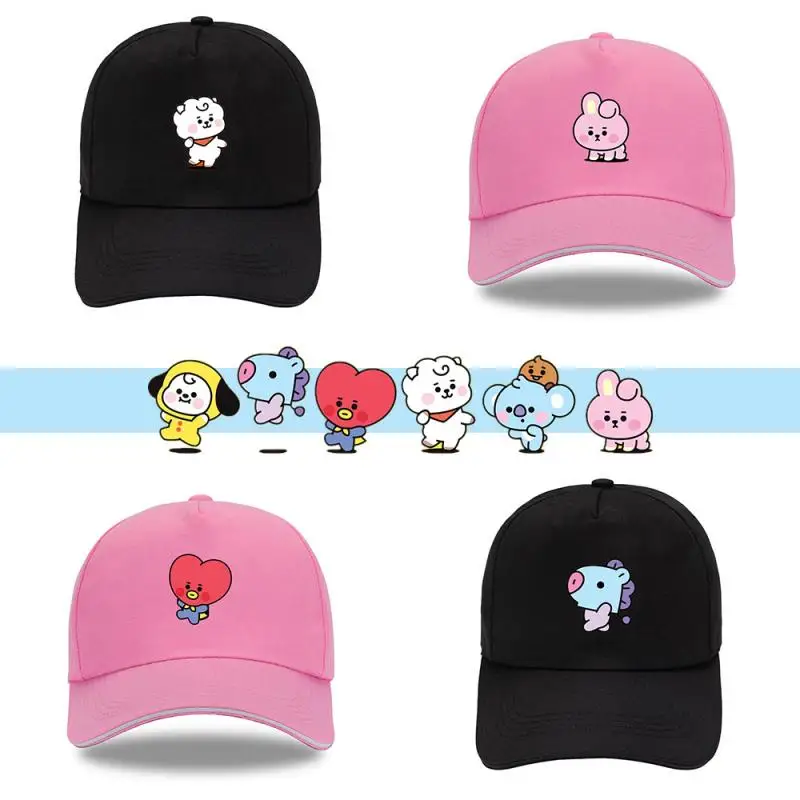 

Кепка-аксессуар Kawaii Btss Bt21 из аниме периферийные аксессуары серия Кепка простая Студенческая мультяшная Милая бейсболка уличная Кепка От Со...