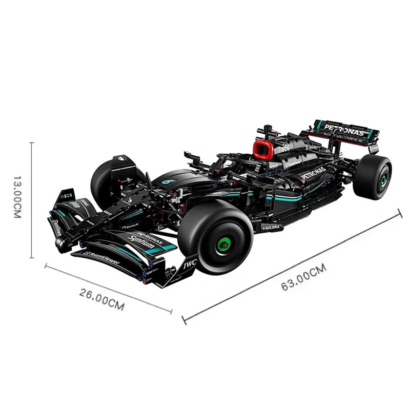 MOC 1:8 Black Formula City Скоростной гоночный автомобиль Строительные блоки Кирпичи