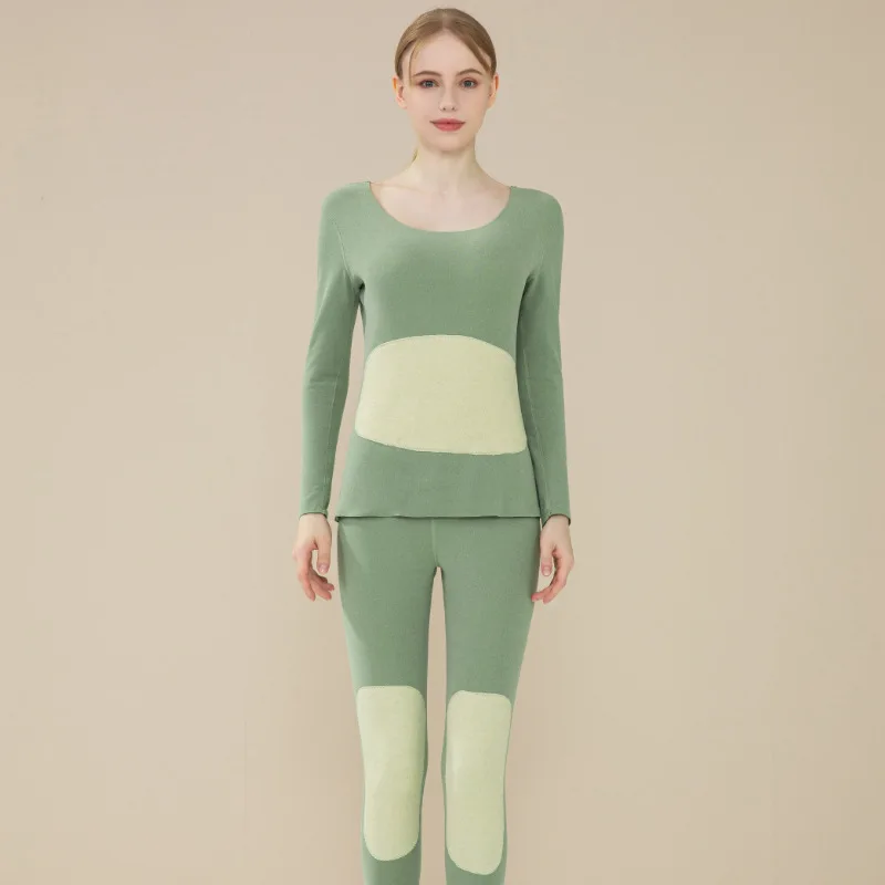 

Thermal underwear ladiesa bottoming electric underwear thickening and trousers suits to wear in autumn and