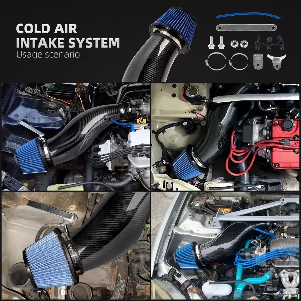 Фото Высококачественный комплект воздуховодов из АБС-пластика - для Honda Civic EG/EK 1992-2000 годов (черный/красный/синий варианты) №5