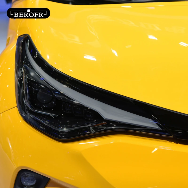 For Toyota CHR 2018 2019 2020 AX10 Car Headlight Tint Smoked Black Protective Film Transparent TPU Sticker Accessories For Toyota CHR 2018 2019 2020 AX10 Car Headlight Tint Smoked Black Protective Film Transparent TPU Sticker Accessories