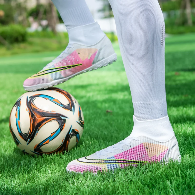 2022 New Outdoor Men Soccer Shoes AG Grass Training Sport Footwear Dropshipping Boys Kids Football Boots TF Hard Court Sneakers