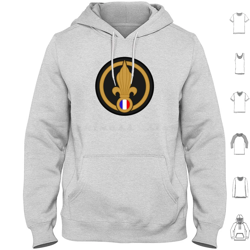 

Толстовка с капюшоном в стиле французского Иностранного легиона, хлопковая толстовка с длинными рукавами в стиле легиона французского Ино...