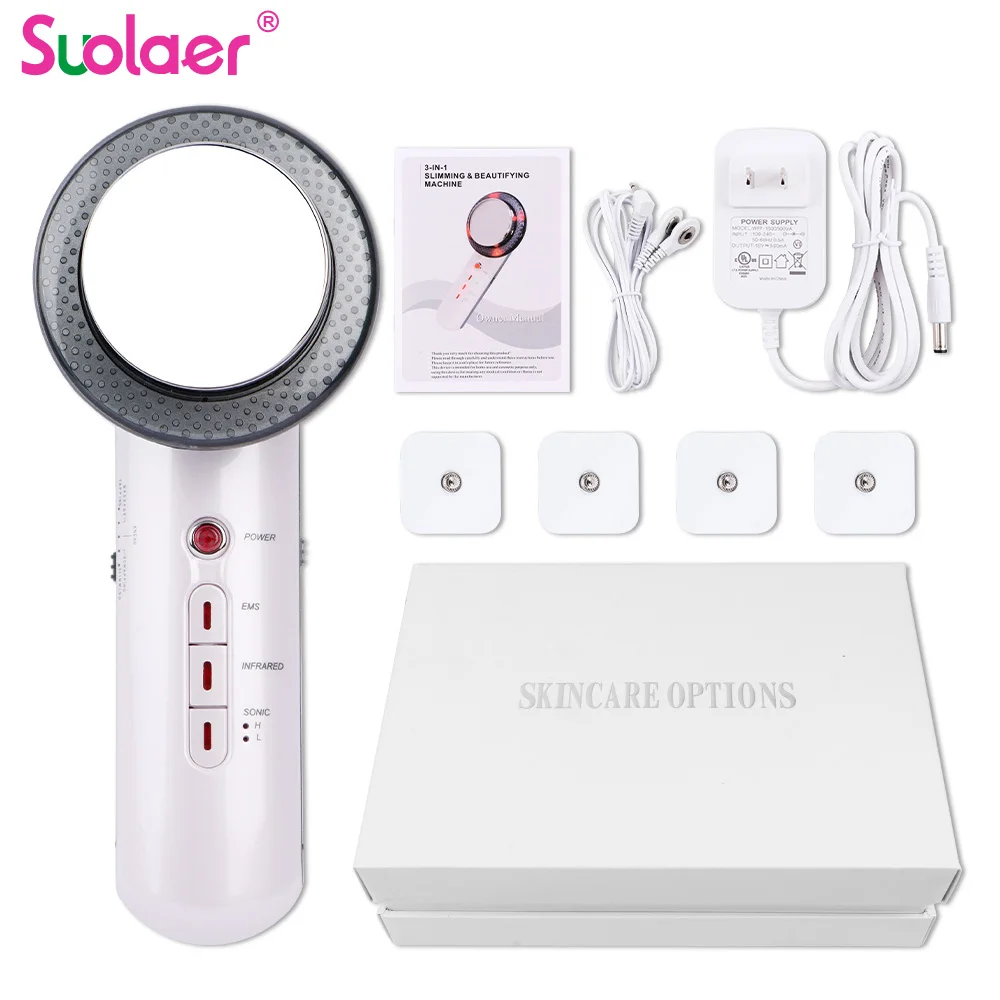 

Ультразвуковой кавитационный EMS массажер для похудения, жиросжигатель, гальваническая инфракрасная ультразвуковая потеря веса, подтяжка л...