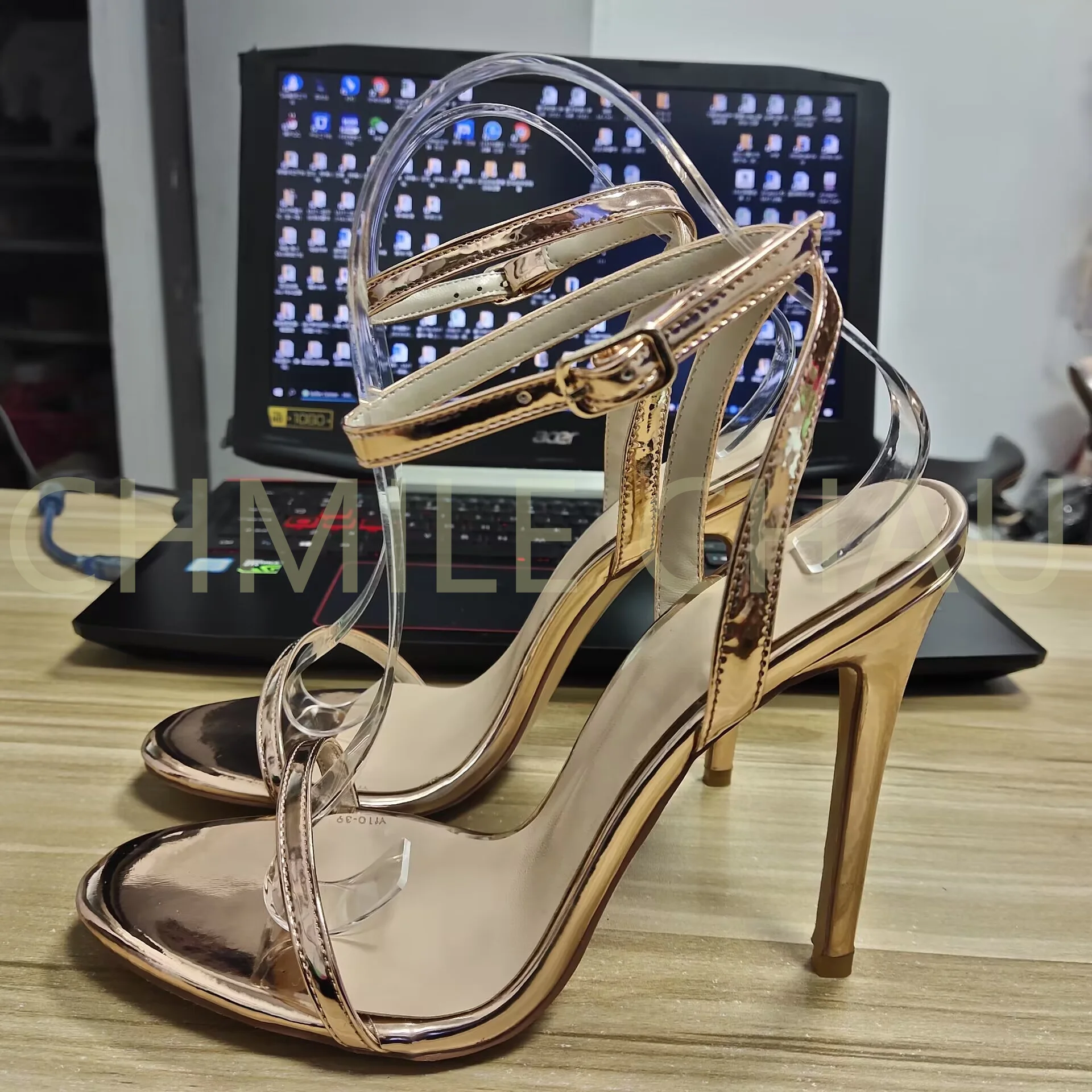 Concise Luxury Designer Women Sandals Stiletto High Heel Fetish Banquet Evening Party Plus Size Shoe Chaussure Femme 30-CHC-30