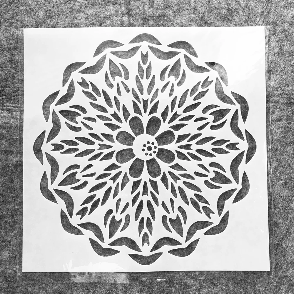 

30*30cm Big Geometry Plum Spike DIY Layering Stencils Wall Painting Scrapbook Coloring Embossing Album Decorative Template