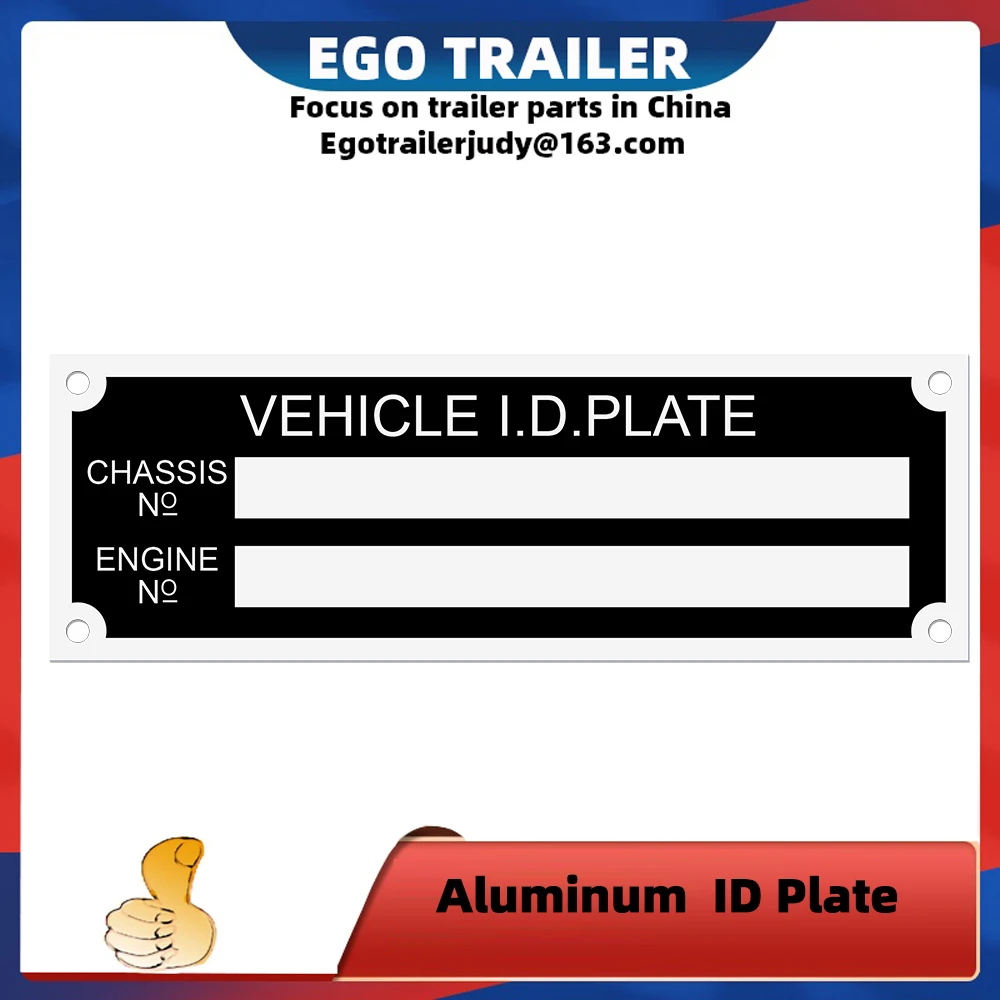 

Blank or Engraved Aluminum Trailer Vehicle ID Tag Plant VIN Chassis Plates Car Motorbike Caravan RV Parts Camper Accessories