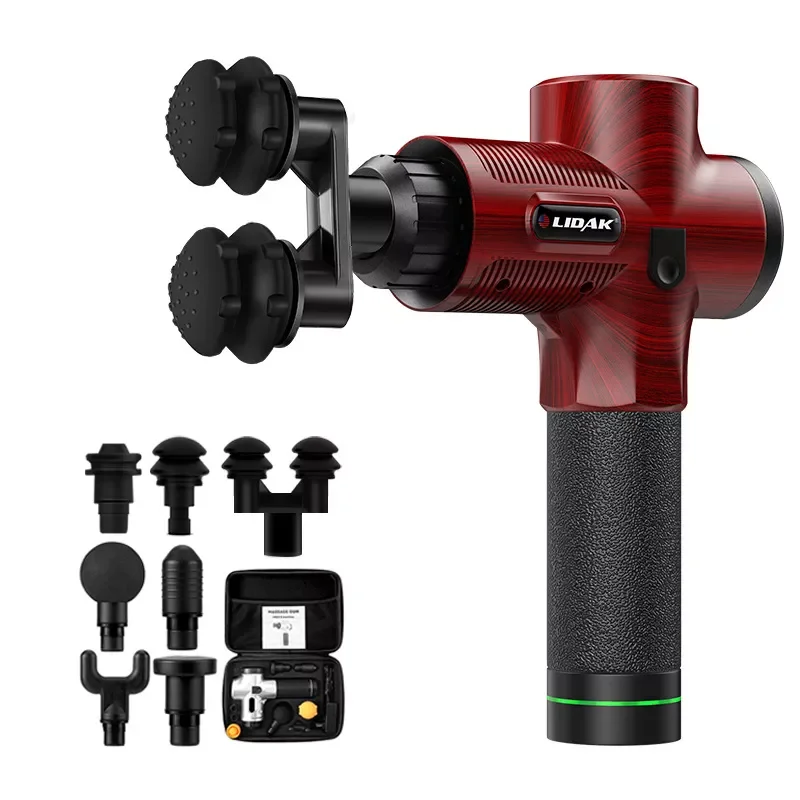 

High Power Fascia Gun Double Head Muscle massage gun Fitness Massager Electric Impact Gun Vibration relief pain Relax body