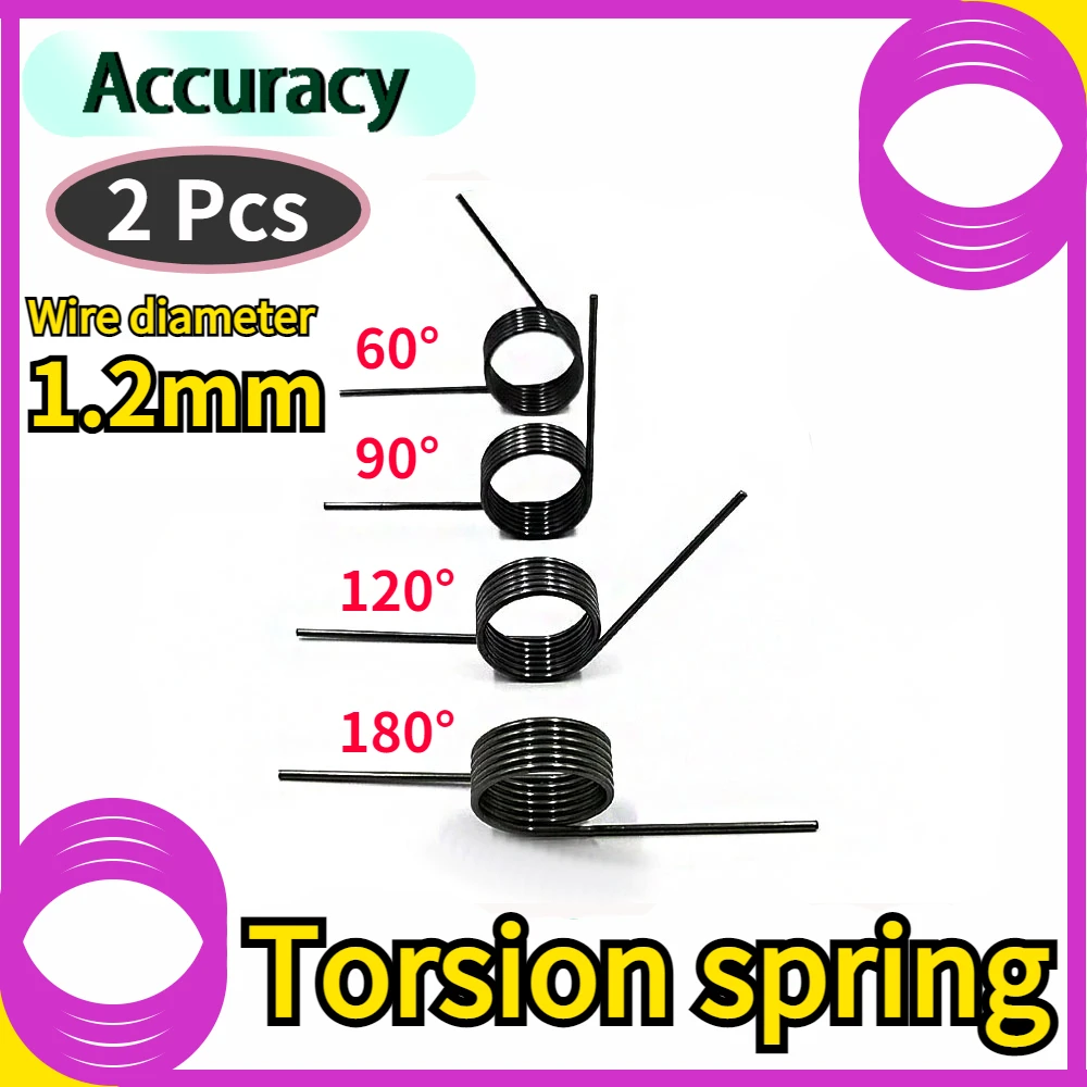 

V Type Spring 1.2mm Wire Diameter Torsional Spring 6-12mm Outside Diameter 60/90/120/180 Degree Feeder Springs Torsion Contacts