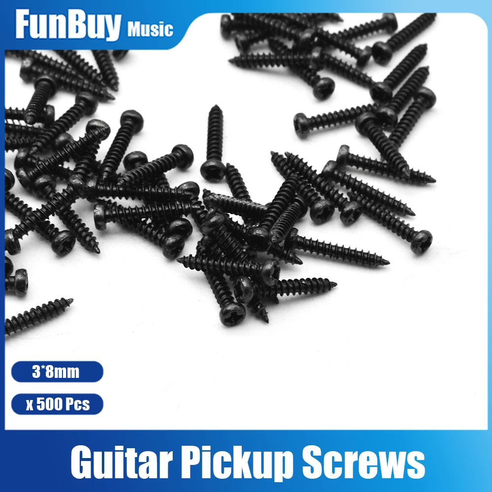

500pcs Guitar EQ Screws 12mmx2mm for Guitar Piezo Pickup Mounting screws Guitarra Accessories