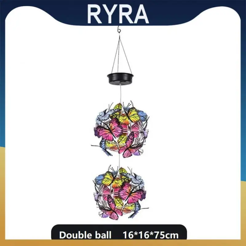 

Беспроводная лампа-колокольчик 0,05 Вт Красивая водонепроницаемая лампа на солнечной батарее без деформации бабочка шар газон Патио Украшение солнечные фонари