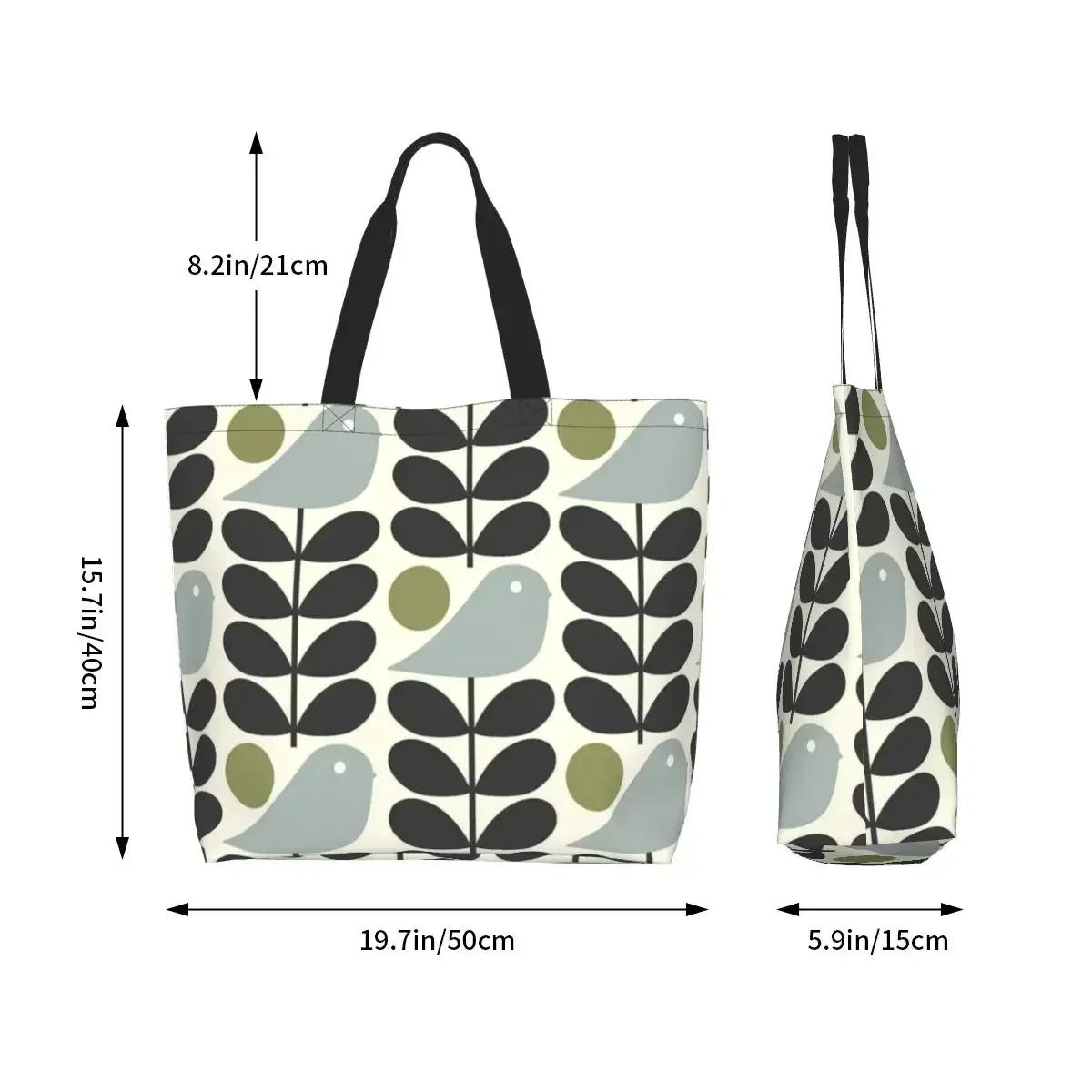 Многоразовая сумка для покупок Bird Orla Kiely с абстрактным дизайном женская холщовая