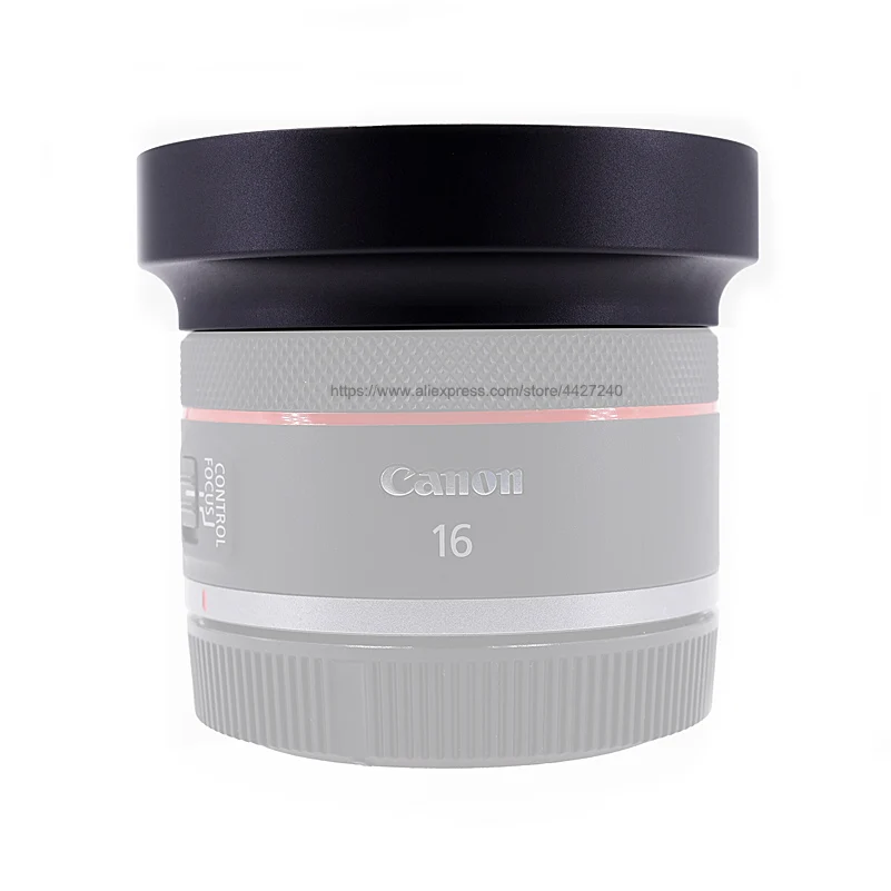 Алюминиевая бленда объектива для Canon RF 16 мм F2.8 STM на EOS R6 R5 RP R, реверсивная бленда объектива, с бесплатной крышкой объектива, замена детской