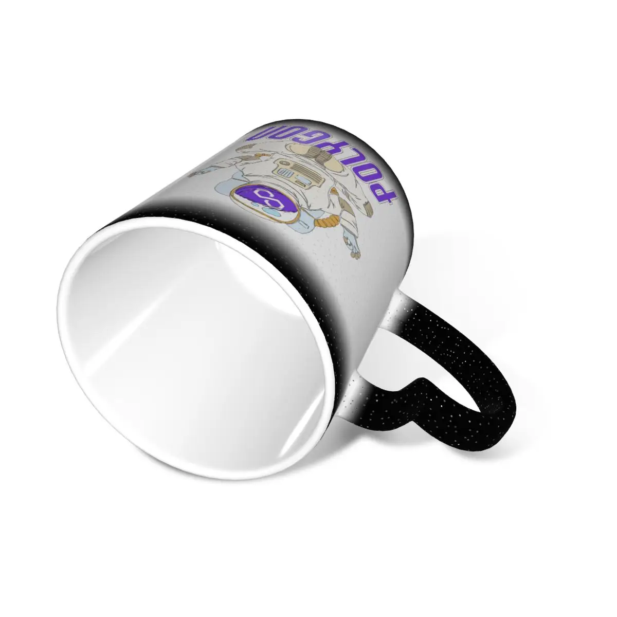 Кружка с изменением цвета в небе многогранная Йога дзен криптовалюта луна