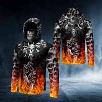 five ghost riders skull 3d printed bandana hoodie us size women for men casual pullover hoodie mask warm
