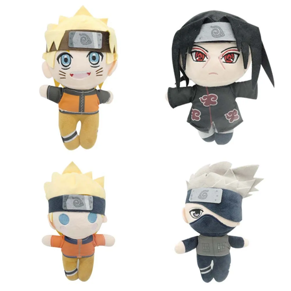 

20cm Bandai Anime Naruto Plush Stuffed Doll Naruto Uchiha Itachi Kakashi Cartoon Plush Doll Toy Boy Birthday Gift Home Decor