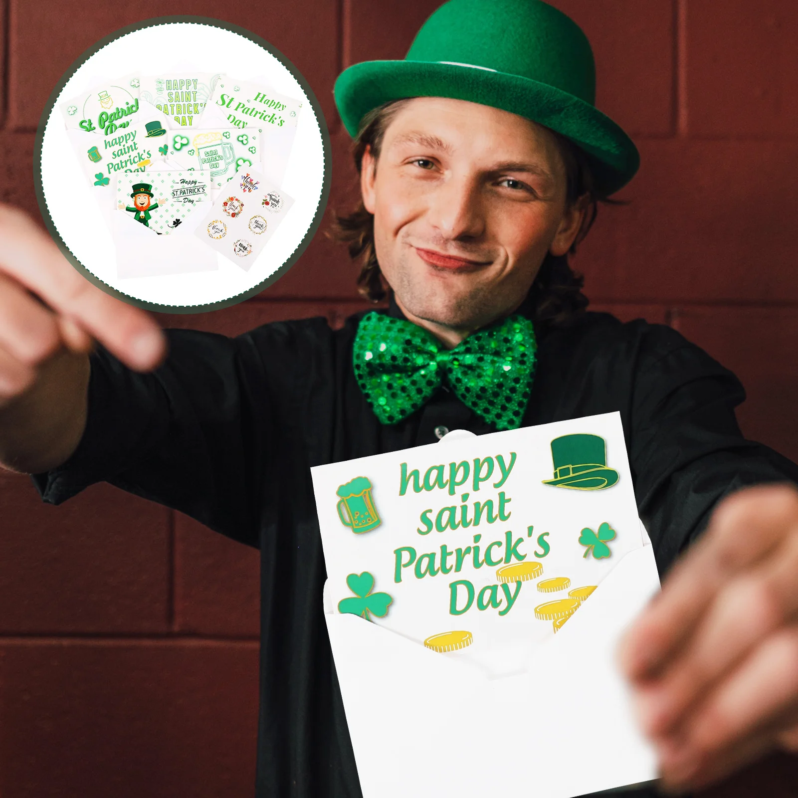 

12Pcs St Patrick Cards With Envelopes St Patrick Day Decoration St Patrick Cards Shamrock Greeting Cards